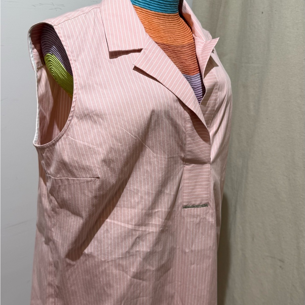Lafayette 148 New York Pink and White Striped Blazer